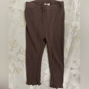 Ribbed brown leggings (no name brand)